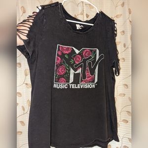 Torrid x MTV logo cutout tee